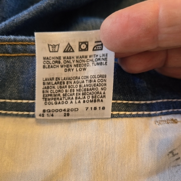 Wrangler Mens Vintage Blue Jeans Straight Leg Hook Front Denim 85498LB 42 x 29 - Picture 13 of 13